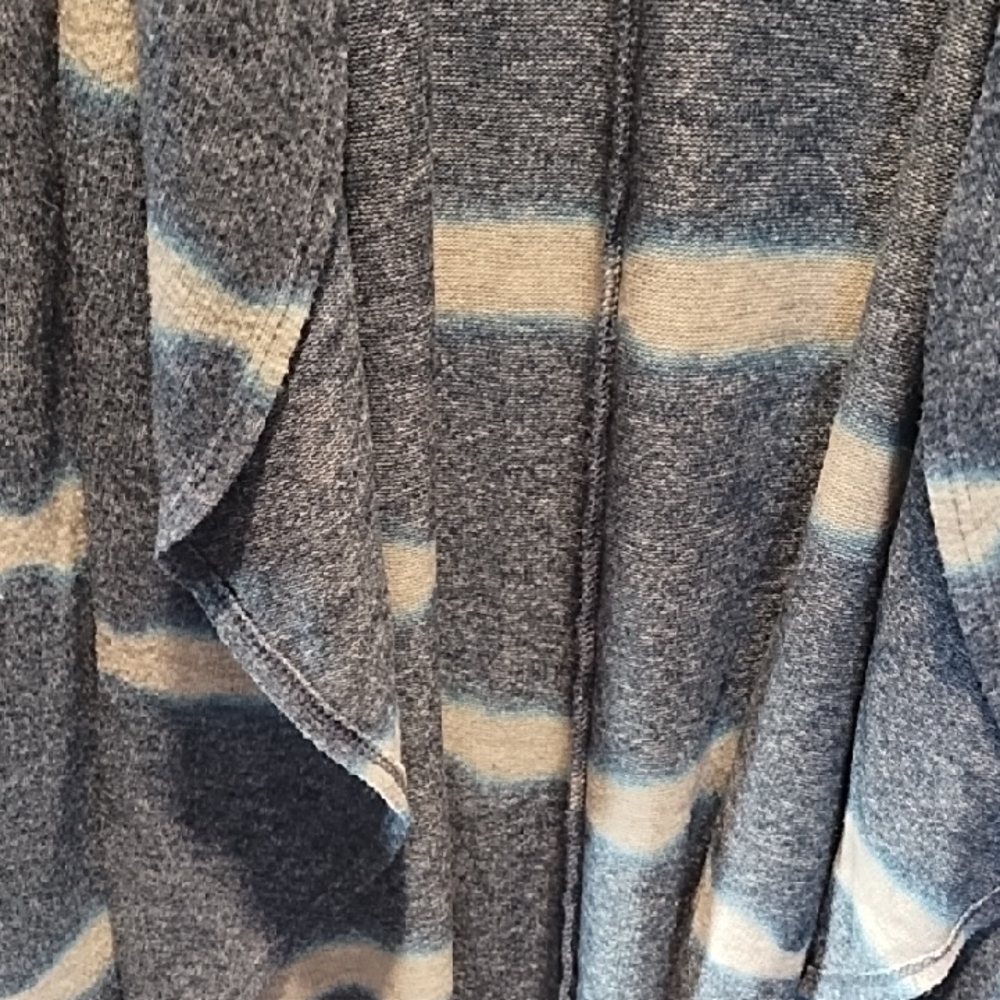 Knox Rose Blue and White Striped Open-Front Cardigan - Picture 2 of 4